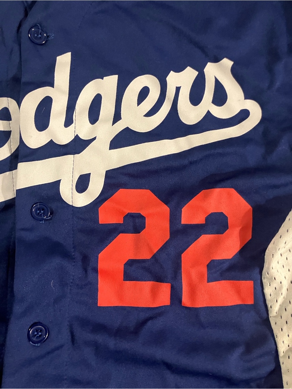 MLB LA Dodgers #22 Kershaw XL jersey ,Match up promotions blue Dodgers jersey